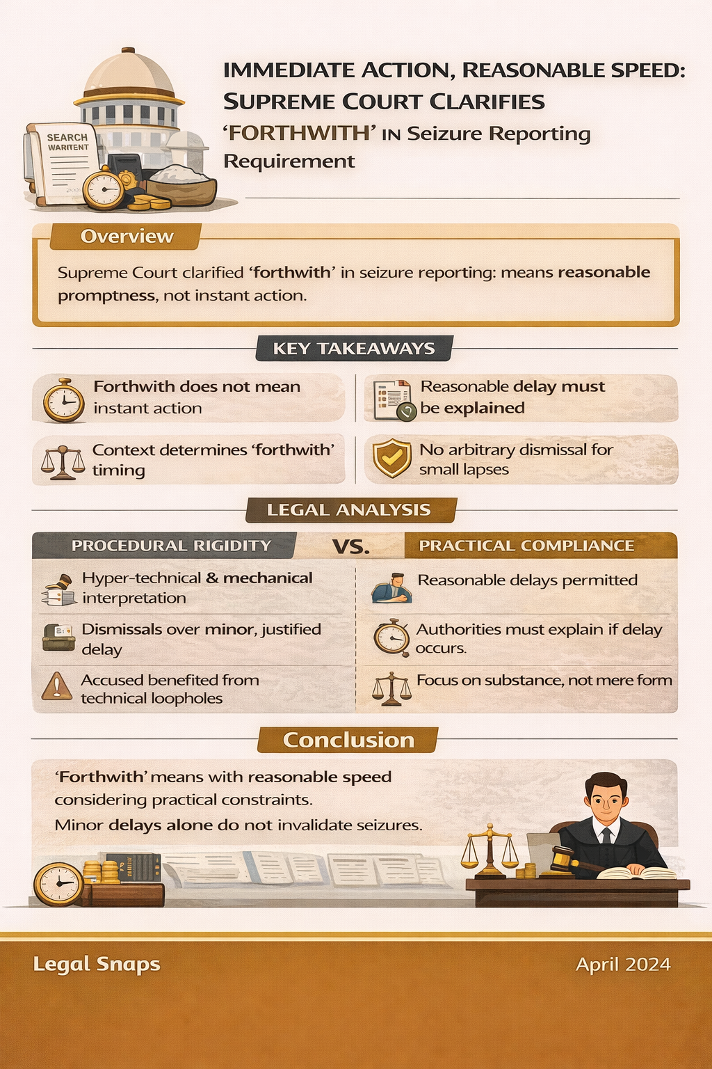 Supreme Court Clarifies Meaning of Forthwith in Seizure Reporting