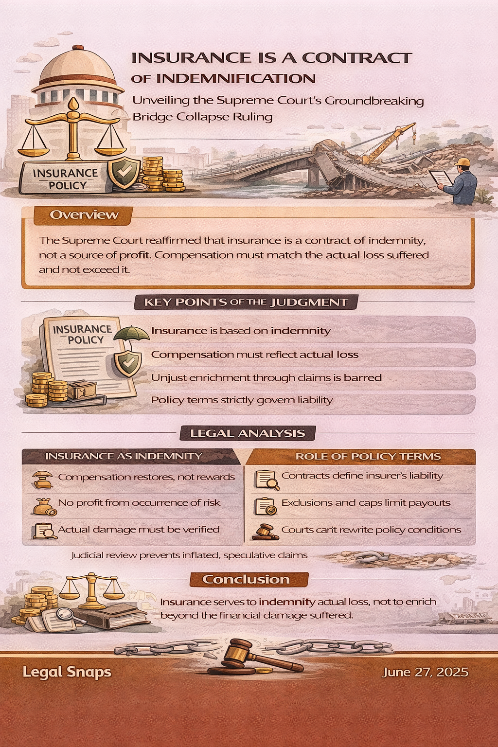Supreme Court ruling on insurance as contract of indemnity