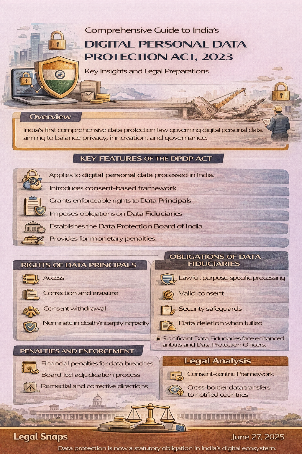 Digital Personal Data Protection Act 2023 overview infographic