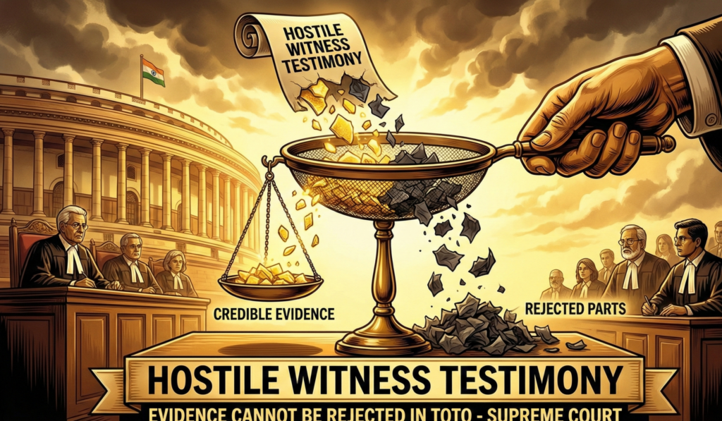 Hostile Witness Testimony: Evidence Cannot Be Rejected in Toto